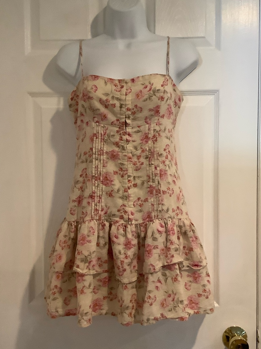 SKY TO MOON Floral Cottagecore Corset Front Twee Coquette Girl Mini Dress M